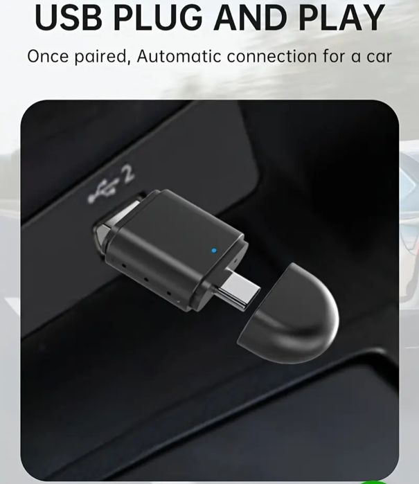 Adaptor Carplay & android auto, wireless,masini 2019-2025 cu navigație