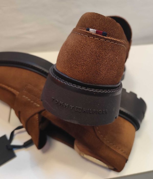 Pantofi loafer 40.5 41 penny Tomy Hilfiger NOI piele naturala moale