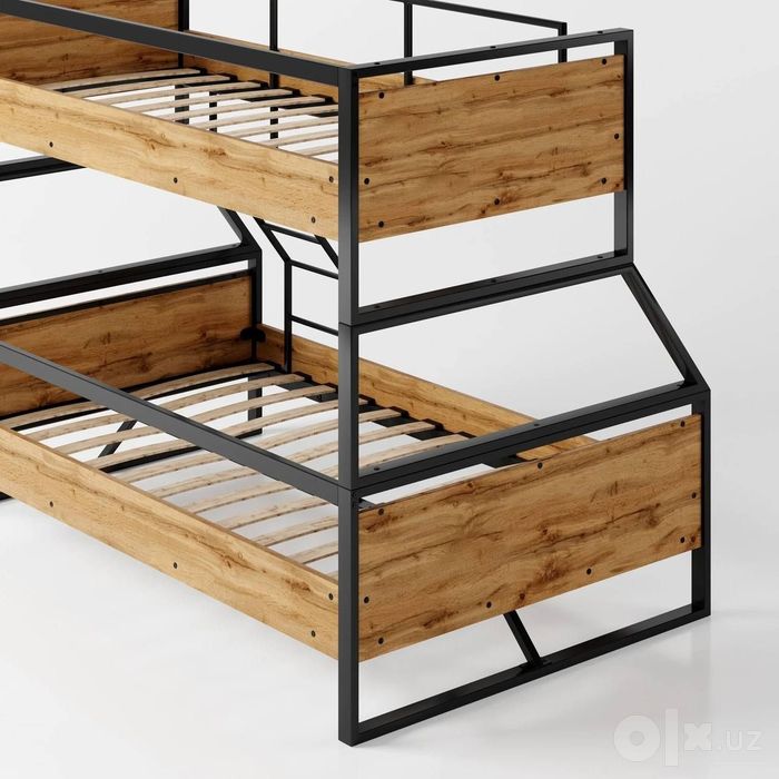 Двухъярусная кровать Loft krovat темир крават metal kalavat  loft