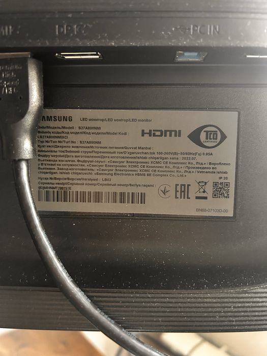 Монитор Samsung S27A800NM 4K