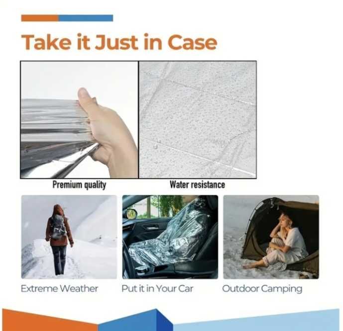 Pătură izoterma supraviețuire situatii Urgență 210x130 Hipoalergenica