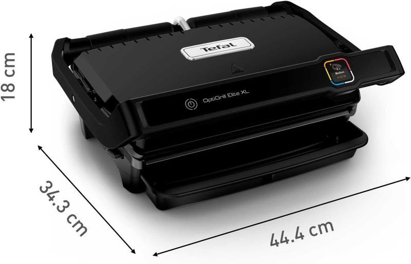 Нов Мощен Грил Скара Tefal OptiGrill Elite XL GC760812, 2200 W, 16 Програми, 2 години Гаранция