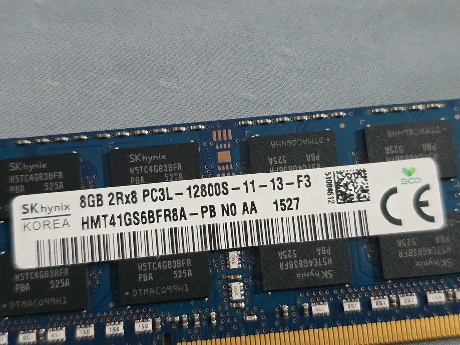 Memorie RAM Laptop SK hynix 8GB DDR3L 1600MHz PC3L-12800S HMT41GS6BFR8A-PB