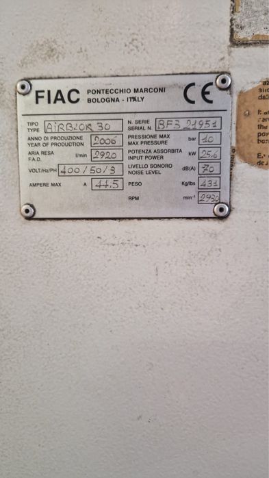 Винтов компресор Fiac AirBlock 25kw 3000lt/min