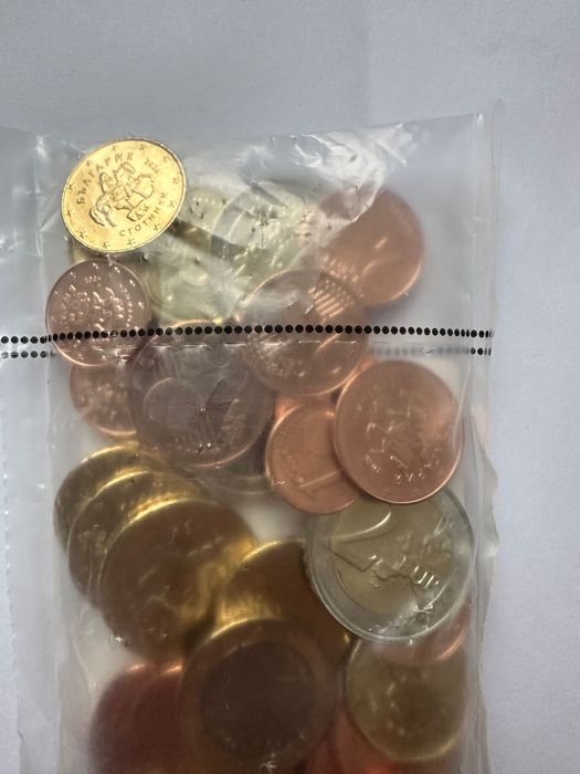 Стартов комплект евро монети – нов, запечатан (официален от БНБ)