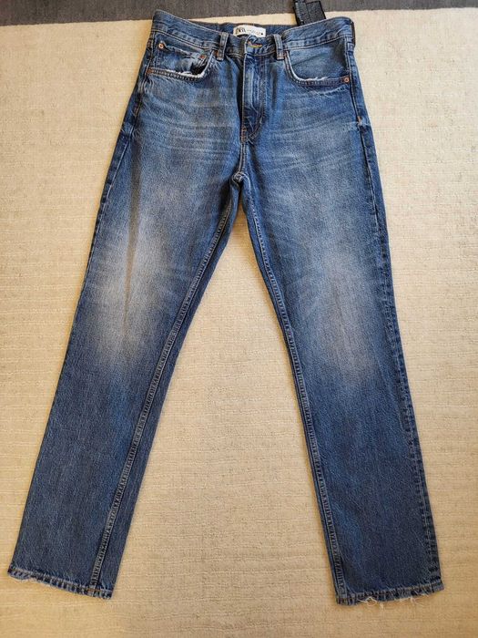 Blugi ZARA, mar. M/ 38, SLIM, model bootcut/ drept noi, fara eticheta