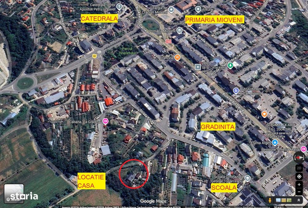 Casa - Zona Ultracentrala, Mioveni, zona Pompieri, 750 mp, deosebita