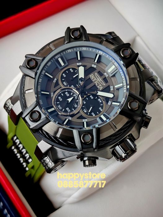 INVICTA Gunmetal green/black 52 mm, Инвикта нов ръчен часовник