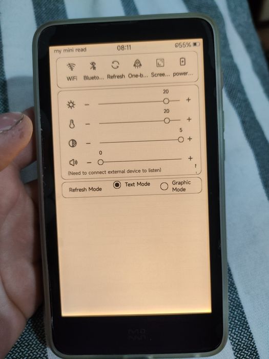 E-reader Moaan InkPalm 5 Mini - 5.2 inch, Android, 32GB (Alb/Verde)