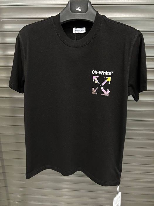 Tricou Off White negru premium