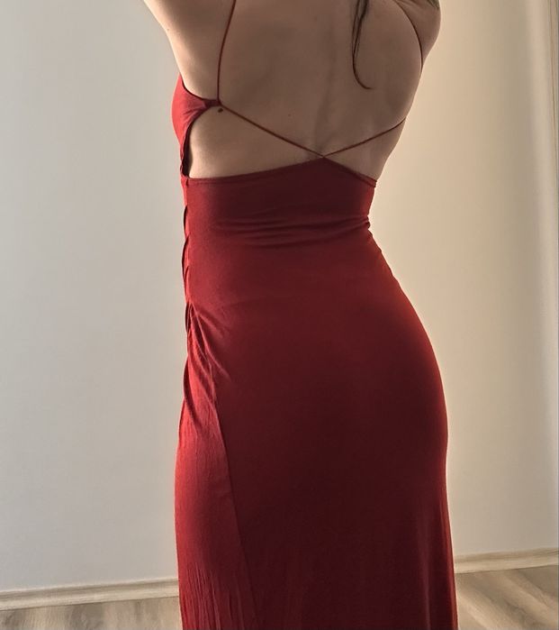 Asos дълга червена рокля