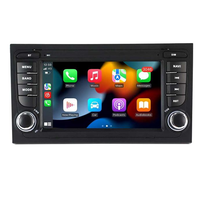 Navigatie Android 14 AUDI A4 B6 B7 Carplay Waze YouTube + CAMERA