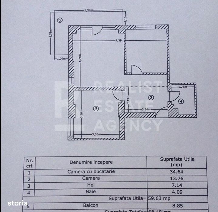 Vânzare, apartament cu 3 camere în zona Militari Residence