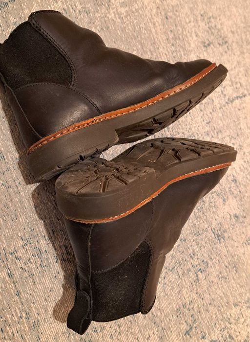 Дамски кожени черни боти Clarks, 37 номер