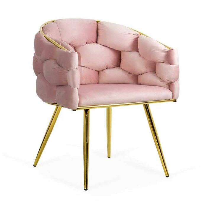 Scaun Living din Catifea Auriu LUX 7 culori DHB 251 LIVRARE GRATUITA