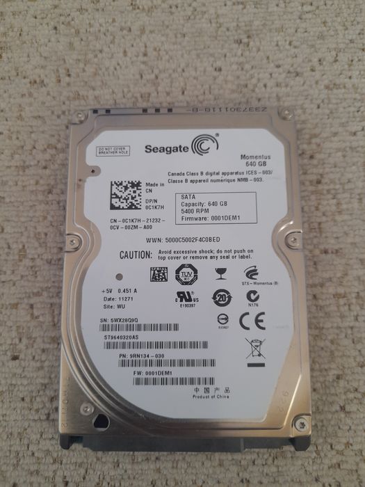 Харддиск Seagate 640 GB