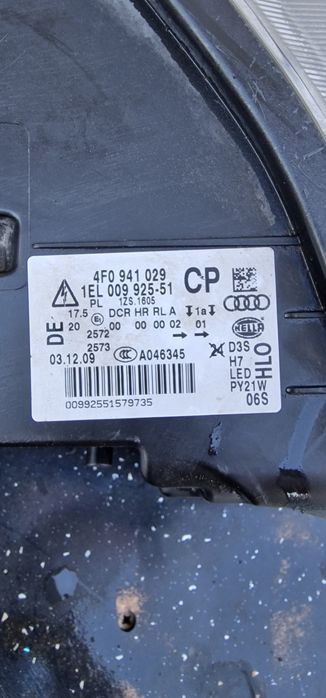 Far xenon audi a6 c6 facelift