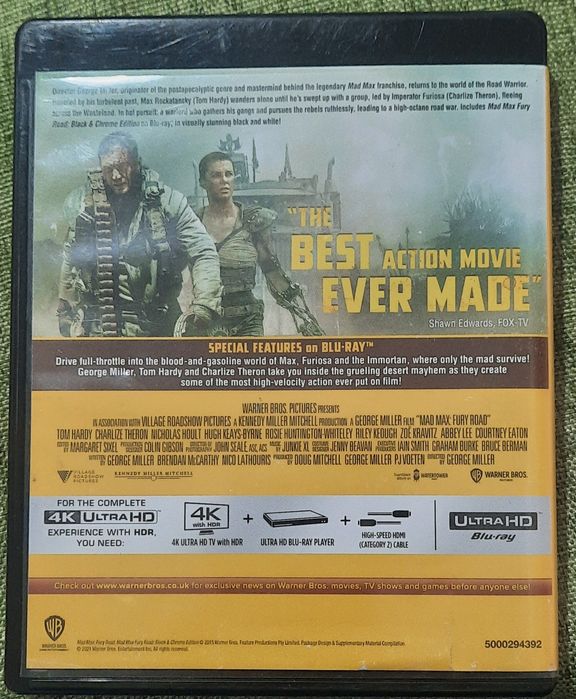 Mad Max: Fury Road  "Black and Chrome Edition" Blu-Ray