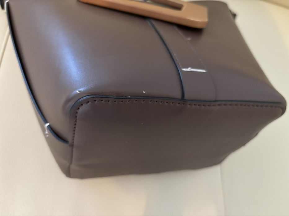 Сумка ZARA с деревянными ручками