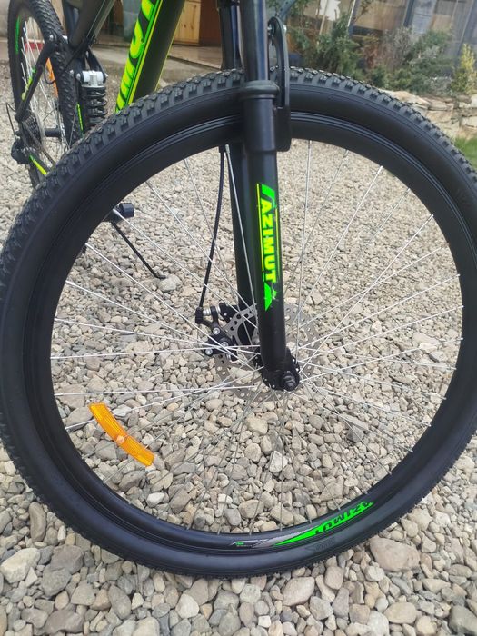 Bicicletă Full Suspension AZIMUT – Cadru Oțel, Suspensie Față-Spate, Frâne pe Disc, Stare Nouă