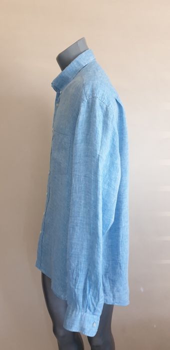 Yves Saint Laurent  Len  Mens Size 2XL ОРИГИНАЛ! Мъжка Ленена Риза.