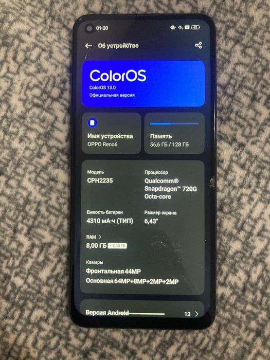 Продам смартфон oppo reno 6