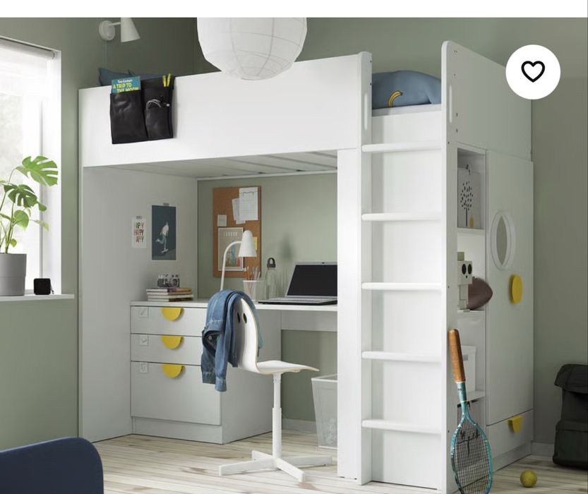 Mobila copil pat si birou ikea
