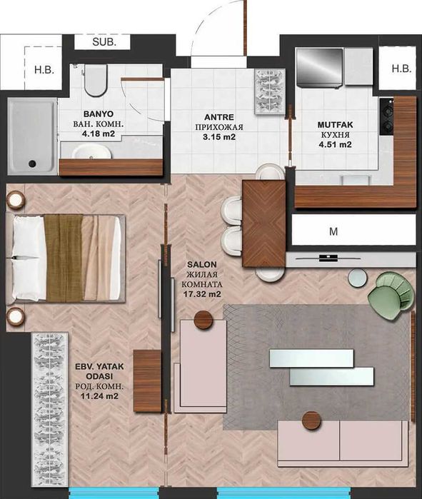 Срочно ПРОДАЁТСЯ 2ком квартира на ЖК Nest one вид на парк 23-этаж 53м2