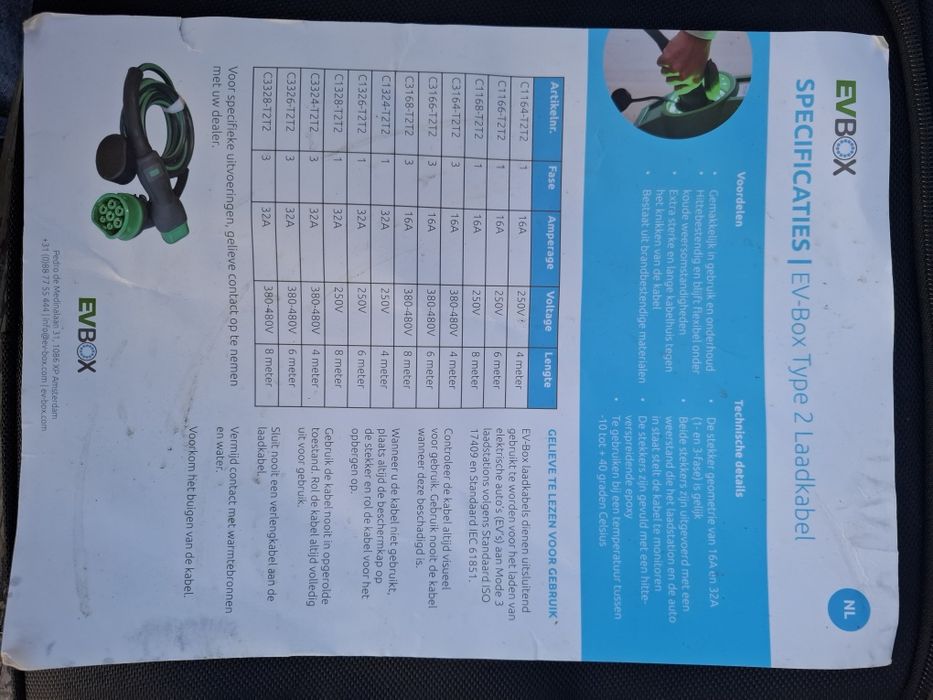 Cablu încărcare mașini electrice 6 m