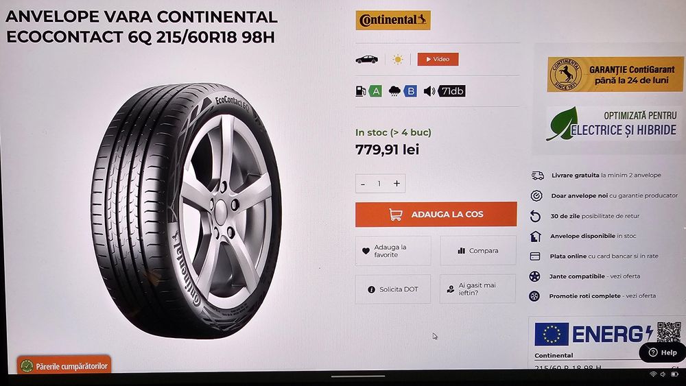 Anvelope vara Continental 215/60R18 98H