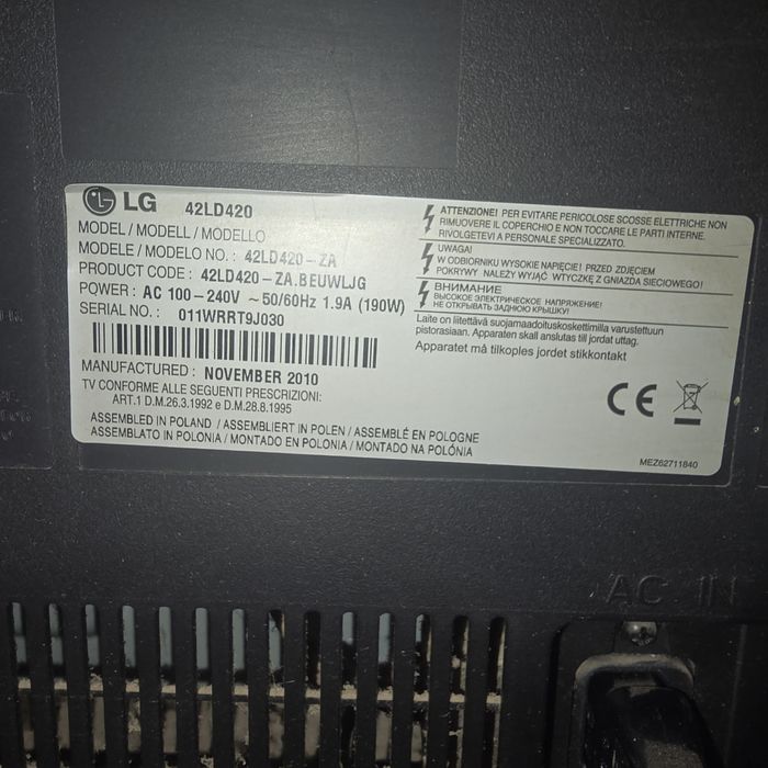 Телевизор LG TV 42