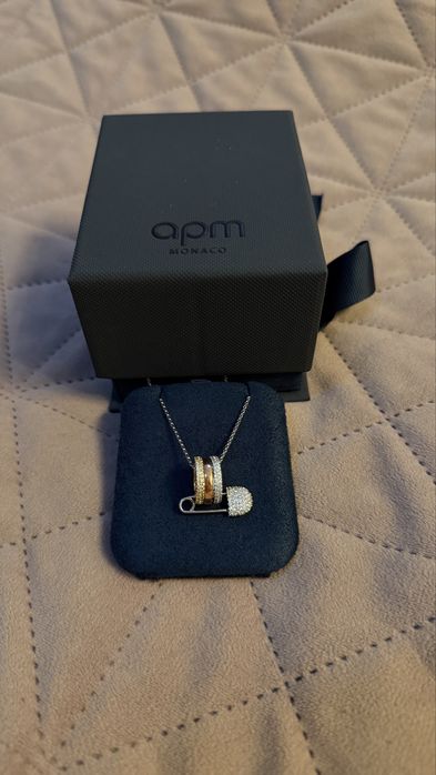 Colier apm MONACO ajustabil cu pandantiv tip „Safety Pin”