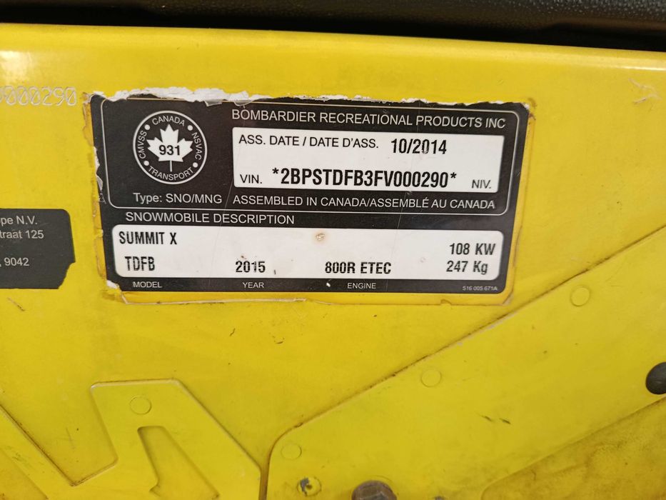 Снегоход brp summit 800