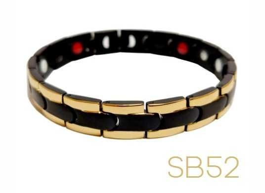 Стилна мъжка гривна с магнити, германий, турмалин и инфраред