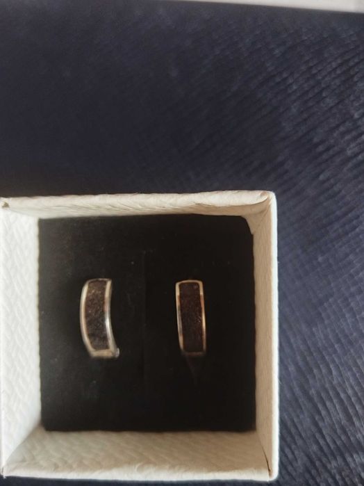 Сребърни обеци халки и розички