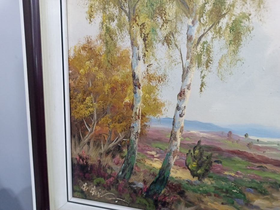 Голям немски пейзаж – Масло върху платно, 110 x 50 см