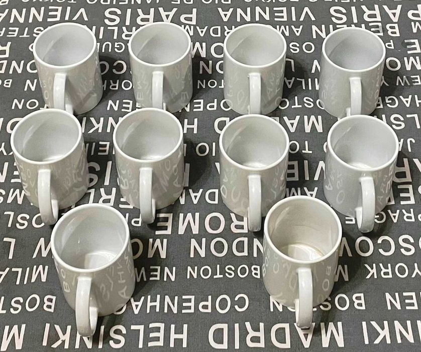 lot de 10 cani cesti mari identice de la kik albe