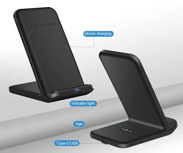 Incarcator wireless fast charge 15W compatibil Samsung, iPhone, Huawei