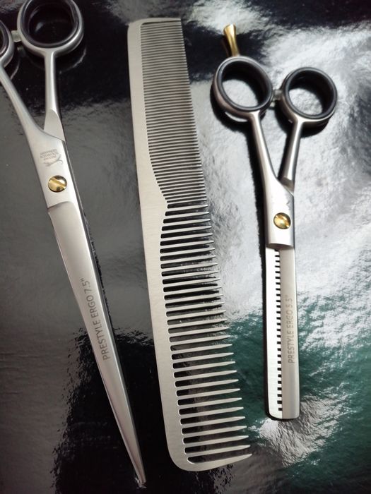 set foarfeci profesionale jaguar tuns filat pieptăn 7.5