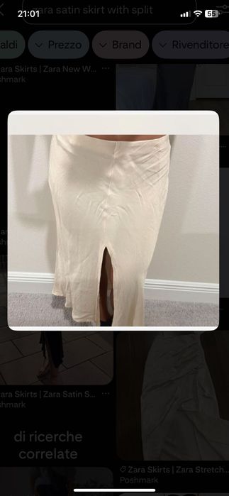 fusta zara satin