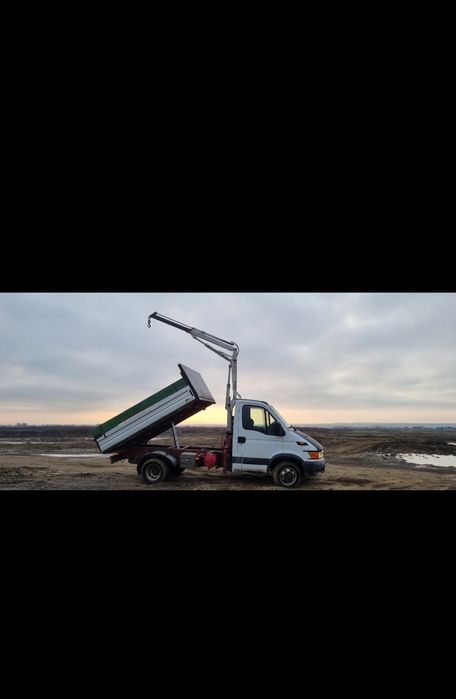 Vand iveco basculabil cu macara