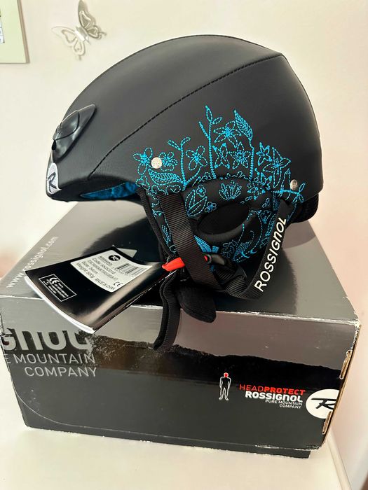 НОВА каска за ски / сноуборд Rossignol Toxic Fashion черна/тюркоазена