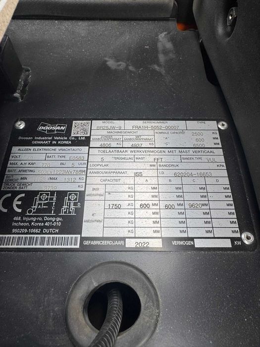 Motostivuitor Liza Reach truck electric Doosan RB25JW-9