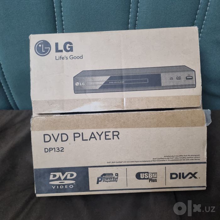 LG DVD DP132 karobkasi bilan