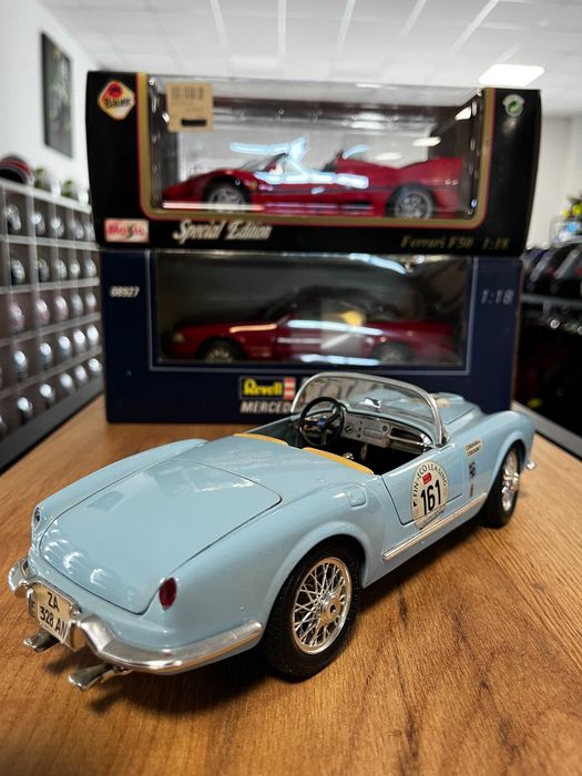 BBURAGO колекционерски модел Lancia Aurelia B24 Spider Mile Miglia   1:18 мащаб