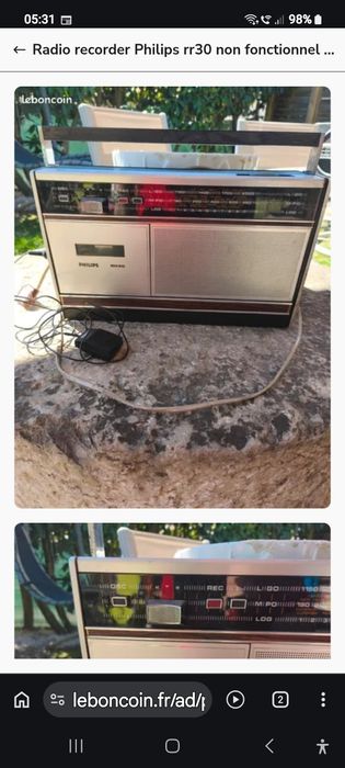 microfon Philips radiocasetofon