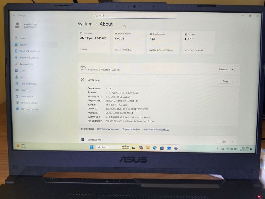 Kompyuter vs Notebook bira sotiladi.  Hamma o'yin va Dasturda ishlaydi