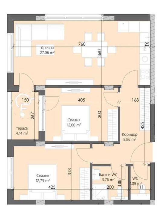 Продава се Тристаен апартамент в Пловдив, Кършияка - 102 кв.м за 1194 €/кв.м - Снимка #1
