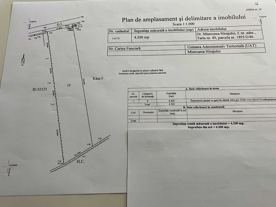 Teren intravilan de vanzare în Miercurea Nirajului