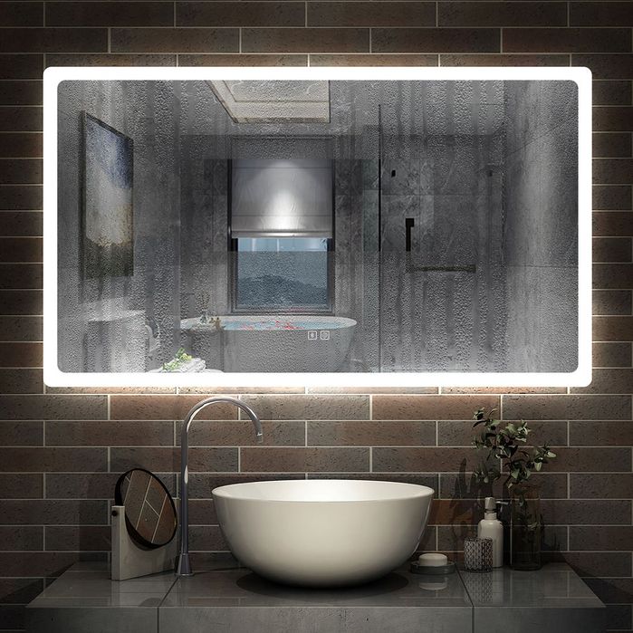 LED Огледало за баня 80×60, обезпотител  601